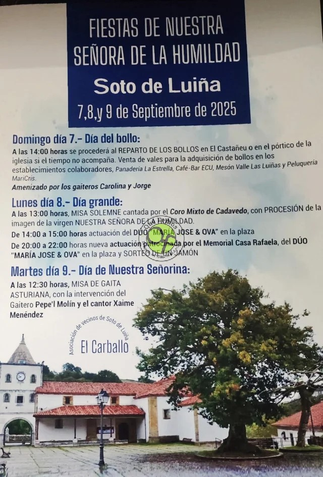 Fiestas de Nuestra Señora de la Humildad 2025 en Soto de Luiña 