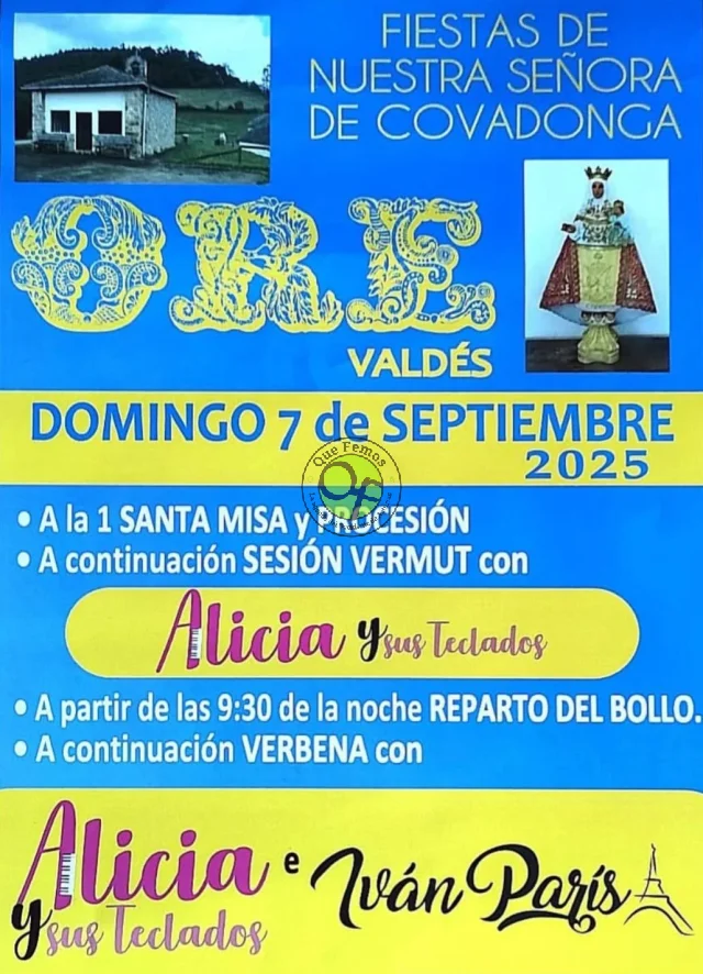 Fiestas de Nuestra Señora de Covadonga 2025 en Ore