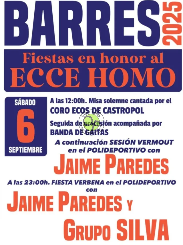 Fiestas del Ecce-Homo 2025 en Barres