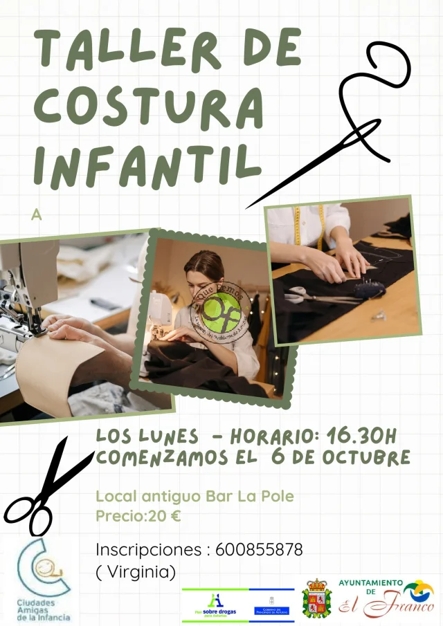 Taller de costura infantil en A Caridá