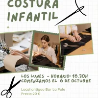 Taller de costura infantil en A Caridá