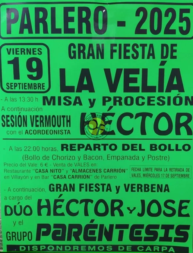 Fiesta de La Velía 2025 en Parlero