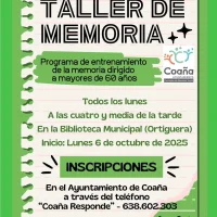 Abiertas las inscripciones para el Taller de memoria de Coaña