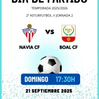 El Navia C.F. recibe al Boal C.F. el próximo domingo