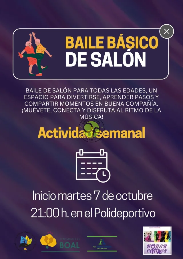 Taller de baile básico de salón en Boal