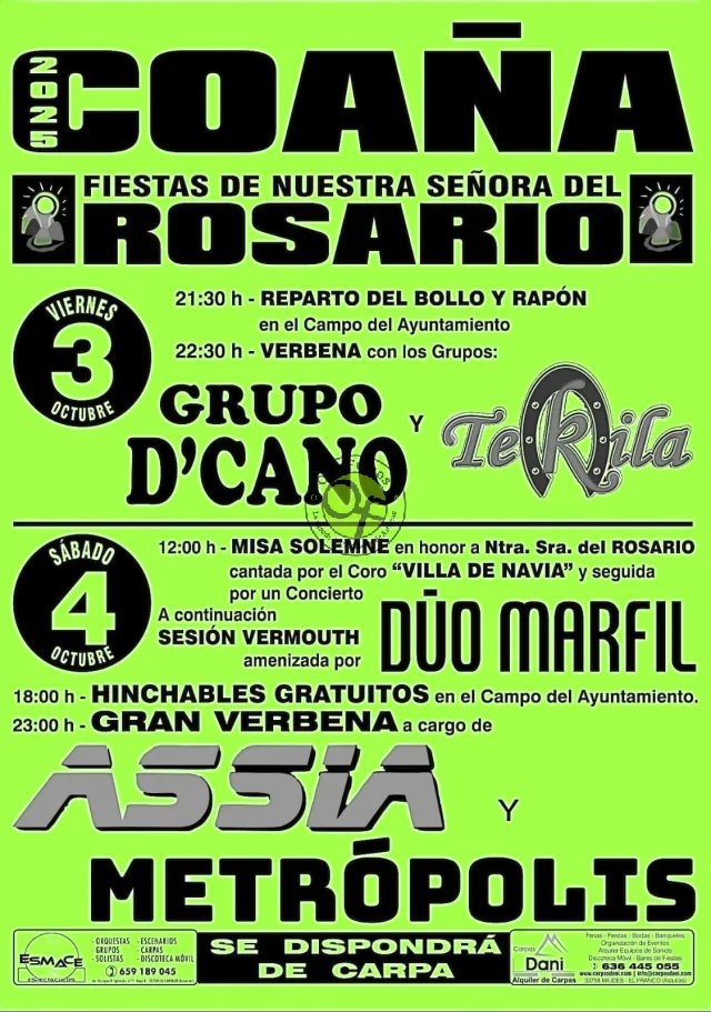 Fiestas de Nuestra Señora del Rosario 2025 en Coaña