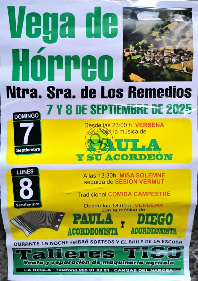 Fiestas de Nuestra Señora de los Remedios 2025 en Vega de Hórreo