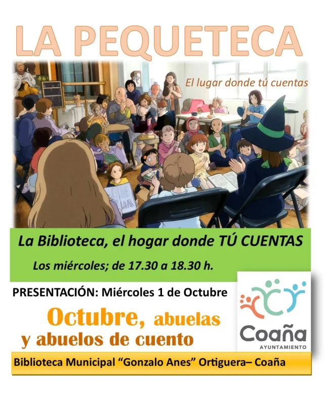 La Pequeteca de Coaña regresa en octubre con su ciclo Abuel@s de Cuento 