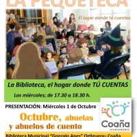 La Pequeteca de Coaña regresa en octubre con su ciclo Abuel@s de Cuento 