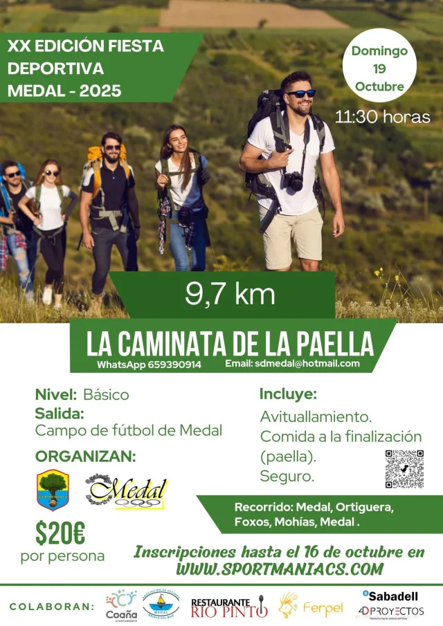 Medal acogerá La Caminata de la Paella 2025