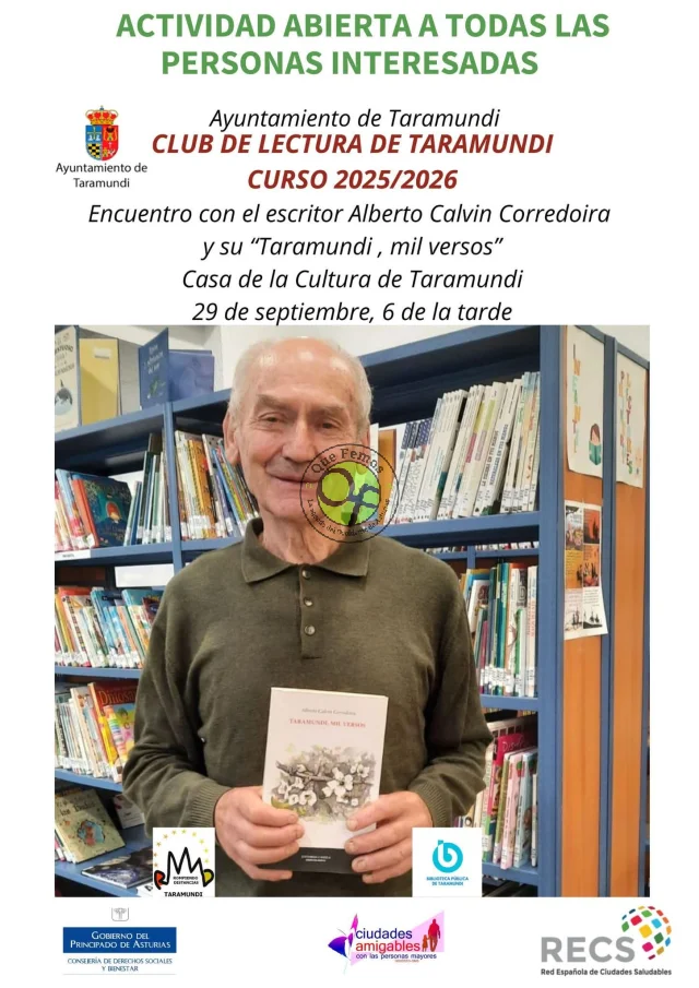 El Club de Lectura de Taramundi celebra un encuentro con Alberto Calvín Corredoira
