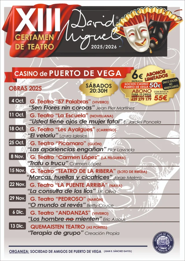 XIII Certamen de Teatro David Miguel 2025/2026