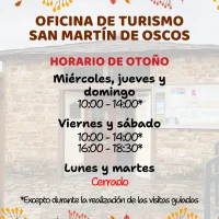 Horarios de la Oficina de Turismo de San Martín de Oscos durante el otoño