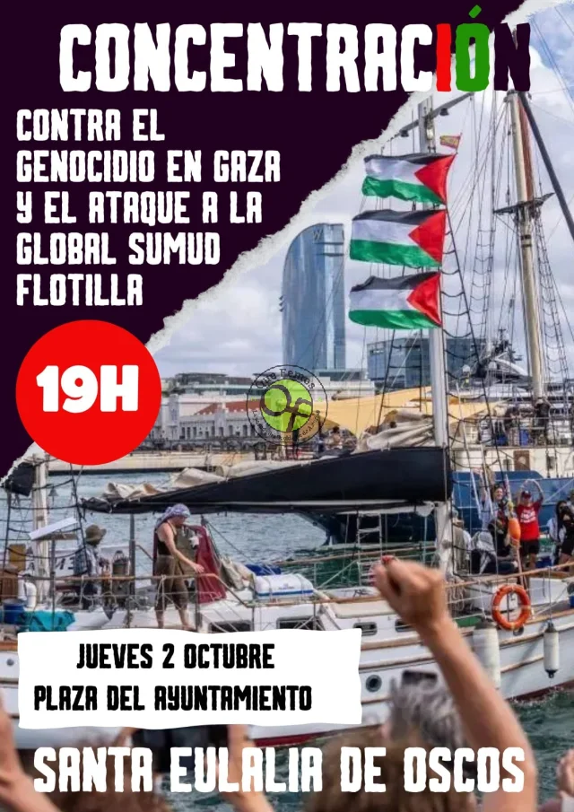 Santalla de Oscos se suma al apoyo a la flotilla y denuncia el genocidio en Gaza