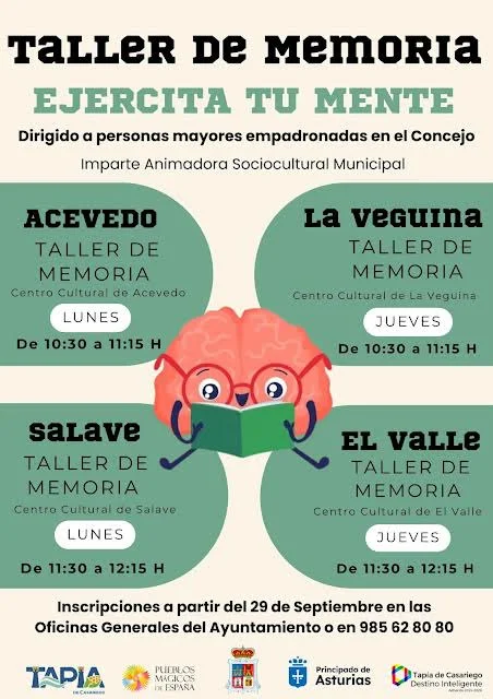 Taller de Memoria en varias localidades de Tapia