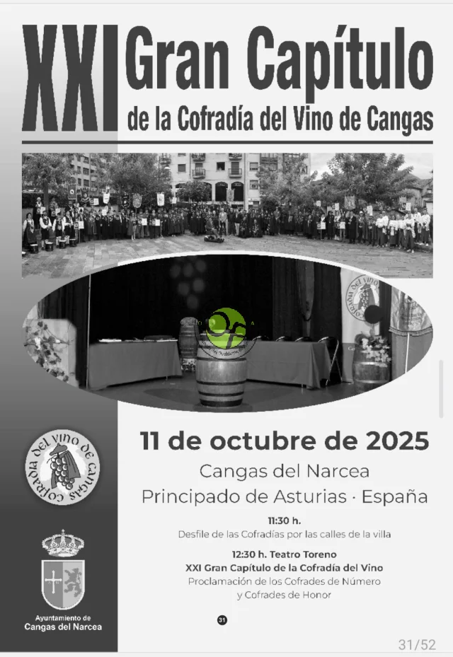 XXI Gran Capítulo de la Cofradía del Vino de Cangas 2025