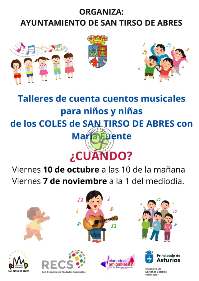 Los cuentacuentos musicales resonarán en los colegios de San Tirso de Abres