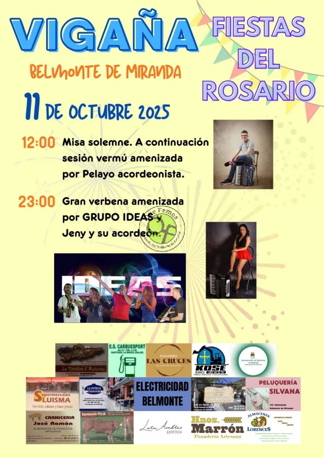 Fiestas del Rosario 2025 en Vigaña