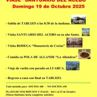 En Tablizo disfrutarán de un viaje al Santuario del Acebo