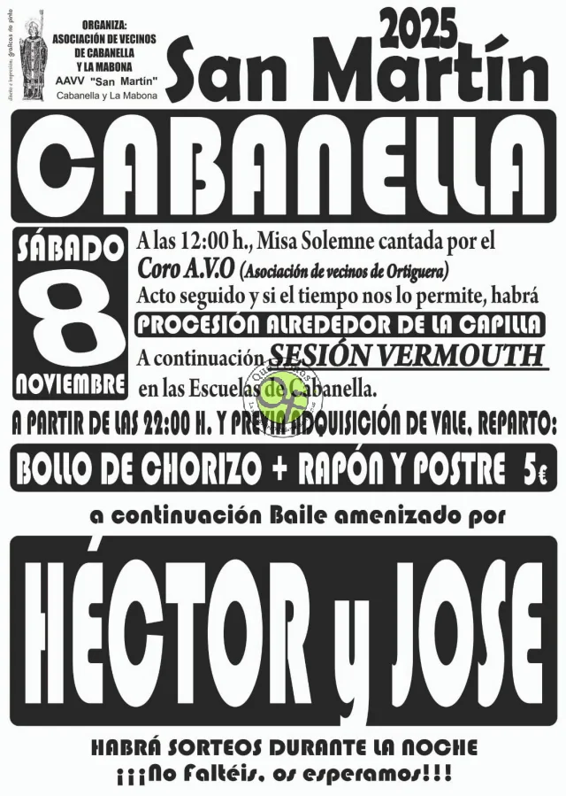 Fiestas de San Martín 2025 en Cabanella
