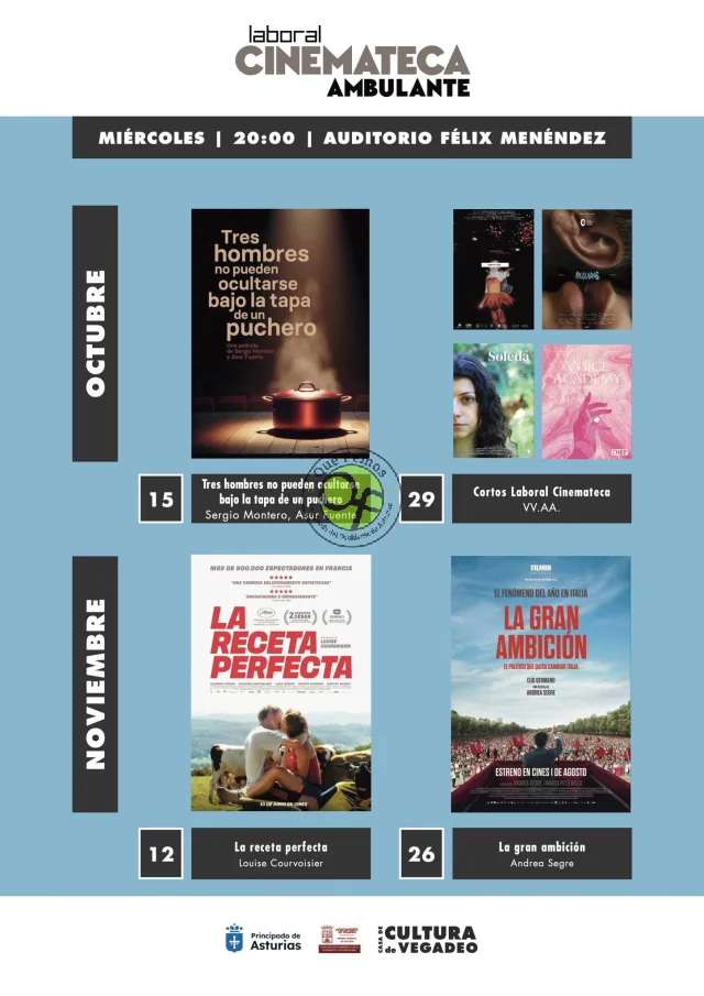 La Cinemateca Ambulante se dejará ver en Vegadeo durante los meses de octubre y noviembre