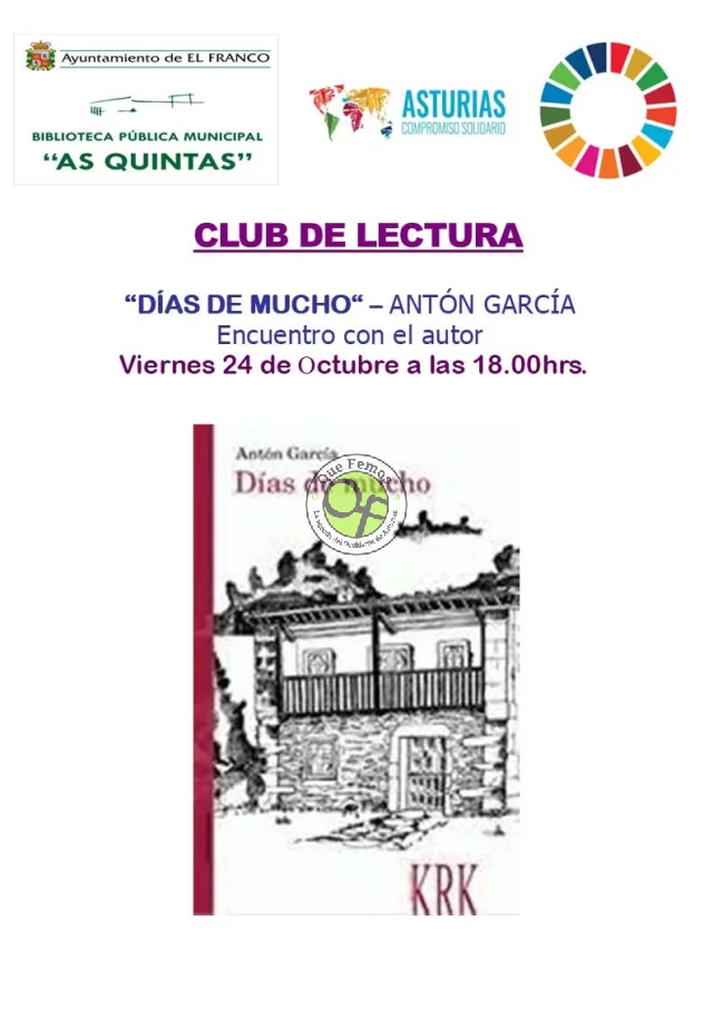 El Club de Lectura de la Biblioteca de As Quintas celebrará un encuentro con Antón García