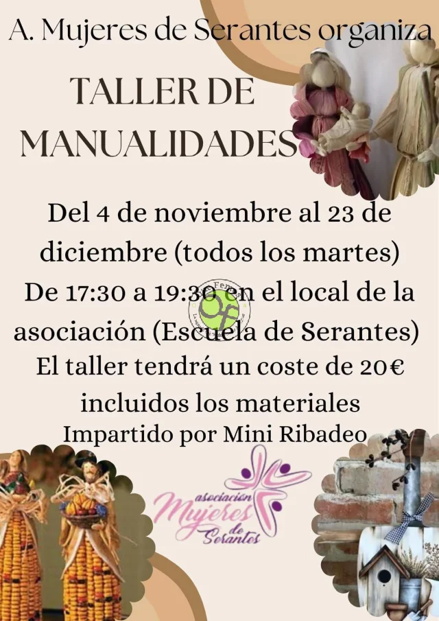 La Asociación de Muyeres de Serantes organiza un Taller de manualidades