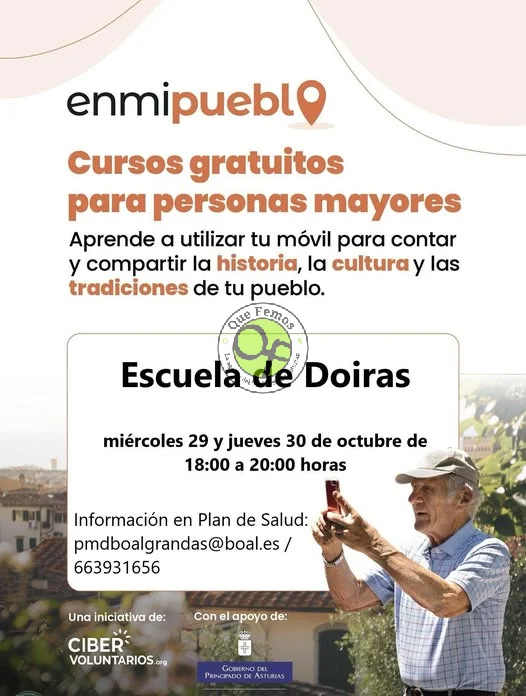 Cursos para personas mayores en la Escuela de Doiras
