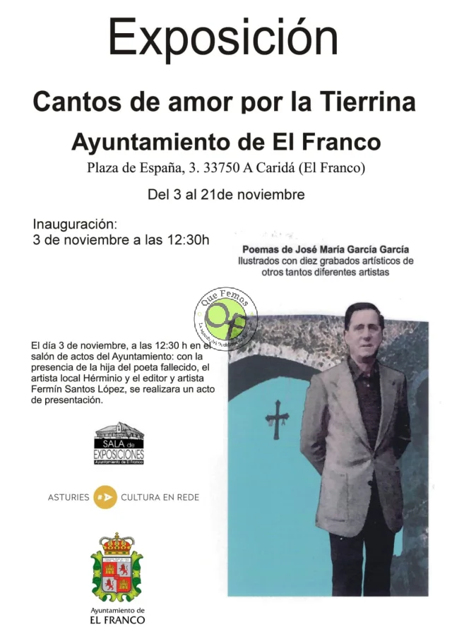 El Franco rinde homenaje al poeta asturiano José María García García con la exposición