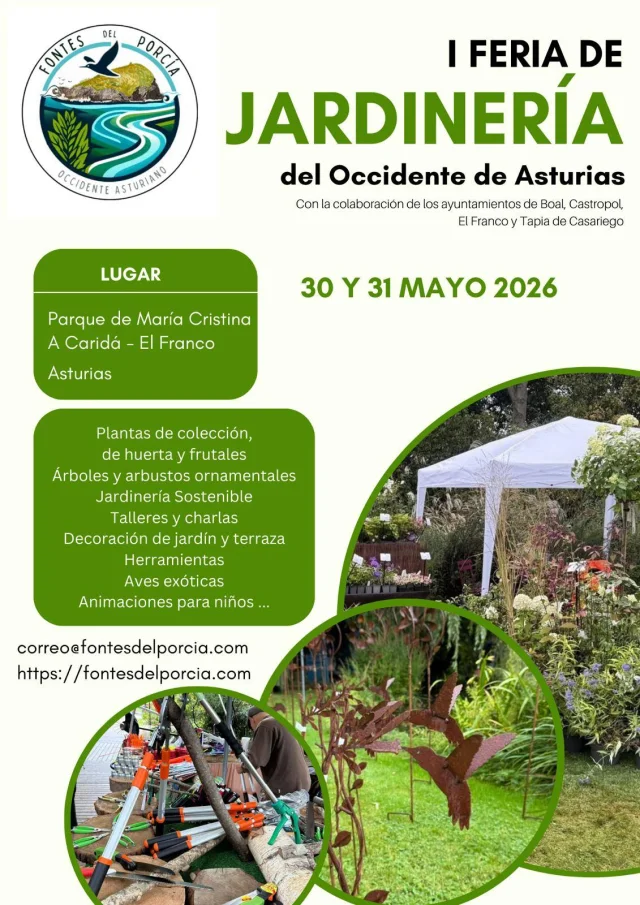 I Feria de Jardinería del Occidente de Asturias 2026 en A Caridá