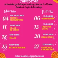 Actividades en el Centro de Día de Menores de Tapia: mes de noviembre