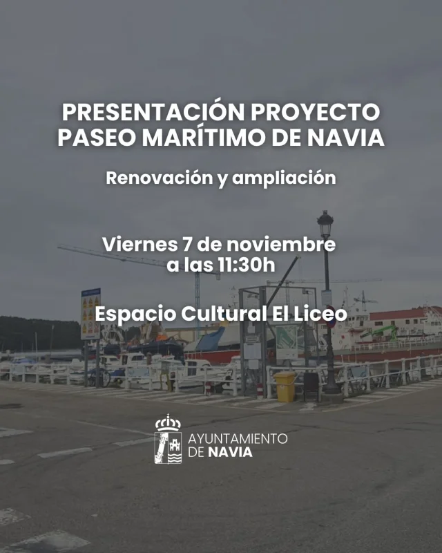Mañana viernes Navia presenta su Proyecto Paseo Marítimo