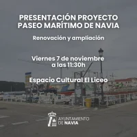 Mañana viernes Navia presenta su Proyecto Paseo Marítimo