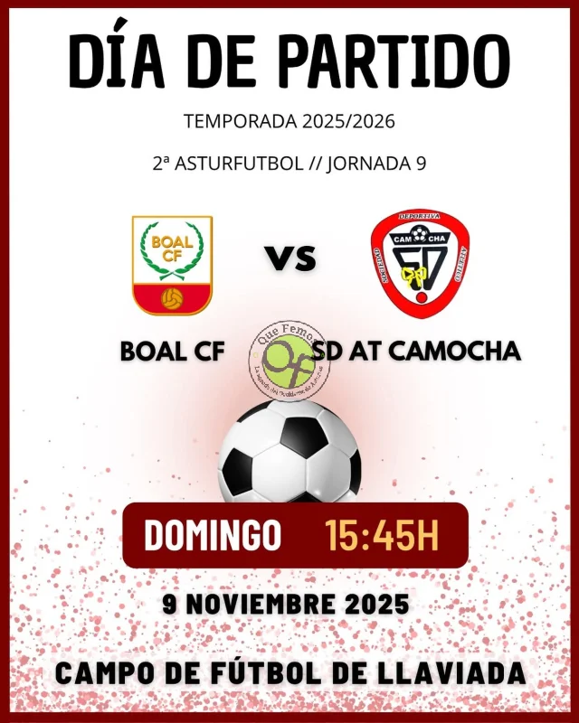 El Boal C.F. se mide en casa con la S.D.A.T. Camocha