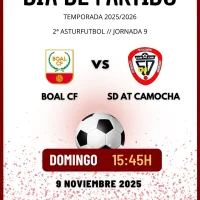 El Boal C.F. se mide en casa con la S.D.A.T. Camocha