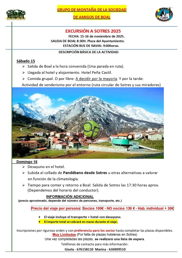 El Grupo de Montaña Sociedad Amigos de Boal se va de excursión a Sotres