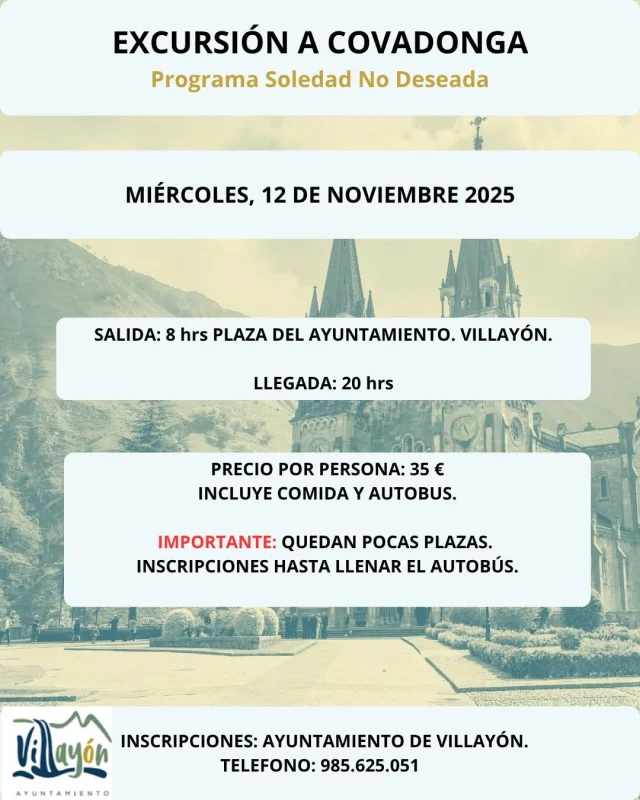 Villayón viaja de excursión a Covadonga