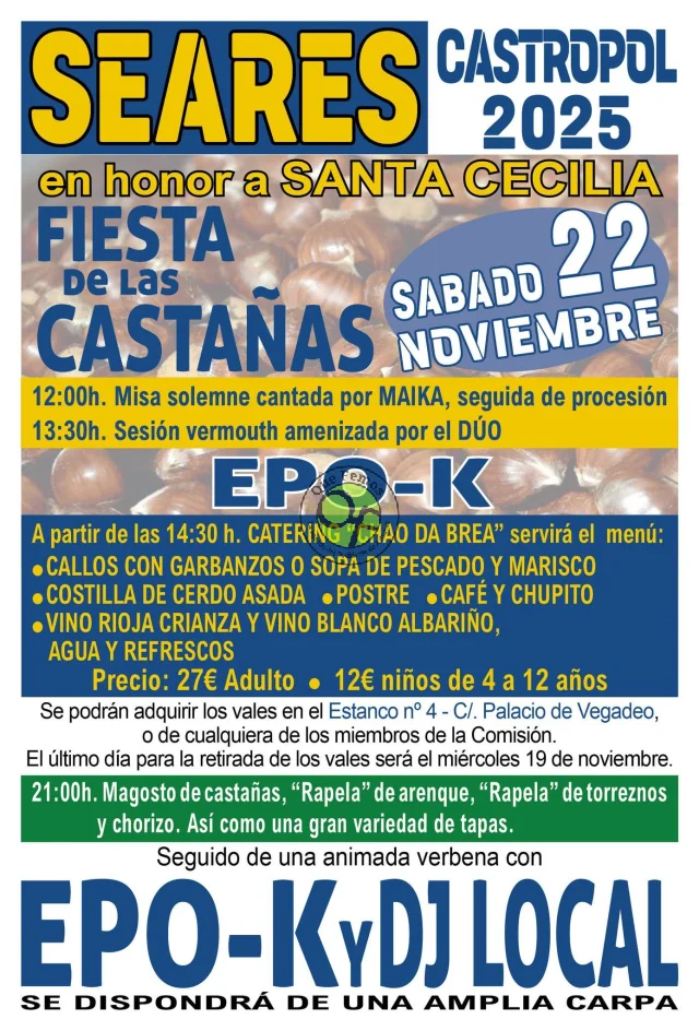 Fiesta de las Castañas 2025 en Seares