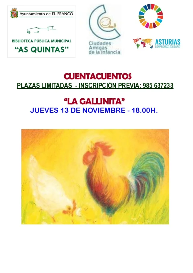 Cuentacuentos en la Biblioteca de As Quintas con el cuento de 