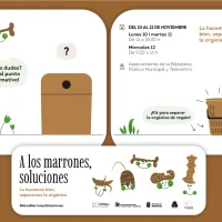 Ortiguera acoge un punto de información sobre el contenedor marrón de orgánica