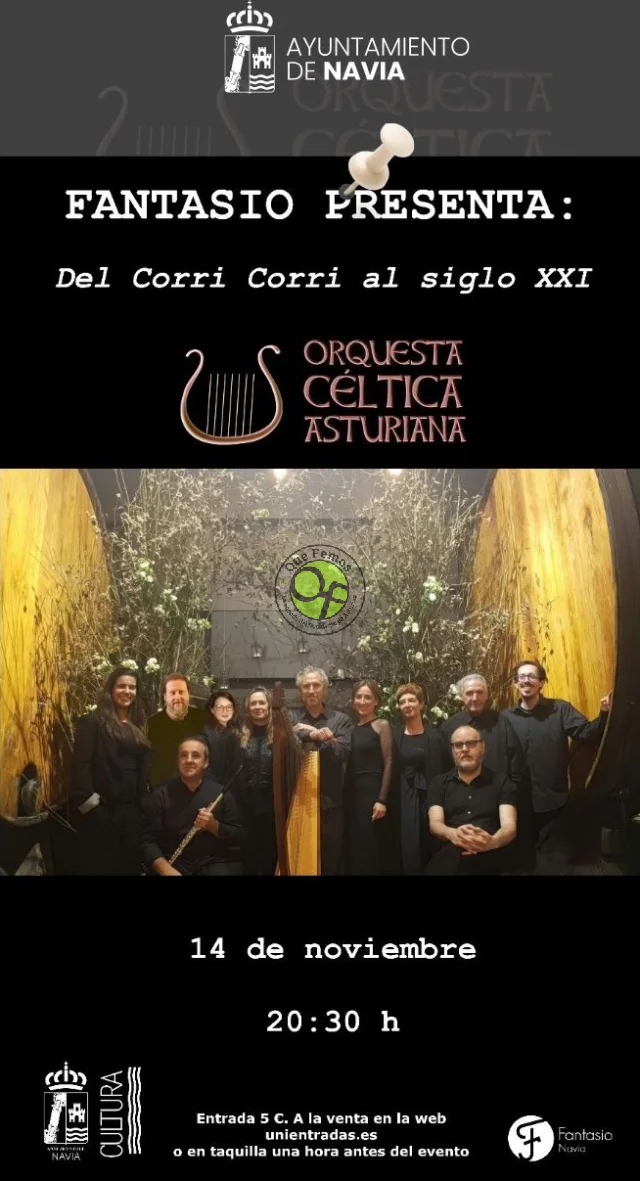 La Orquesta Céltica Asturiana ofrece un concierto en el Fantasio de Navia 
