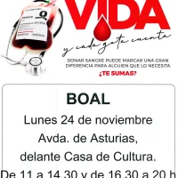 Donación de sangre en Boal: noviembre 2025