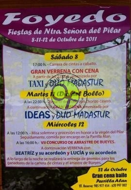 Fiestas de Nuestra Señora del Pilar 2011 en Foyedo