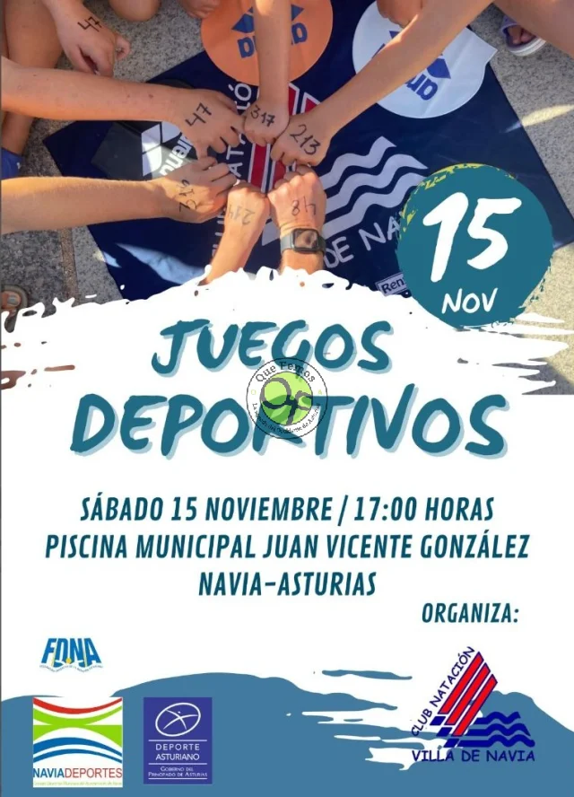 Juegos Deportivos en la piscina de Navia