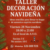 Taller de decoración navideña en Ortiguera