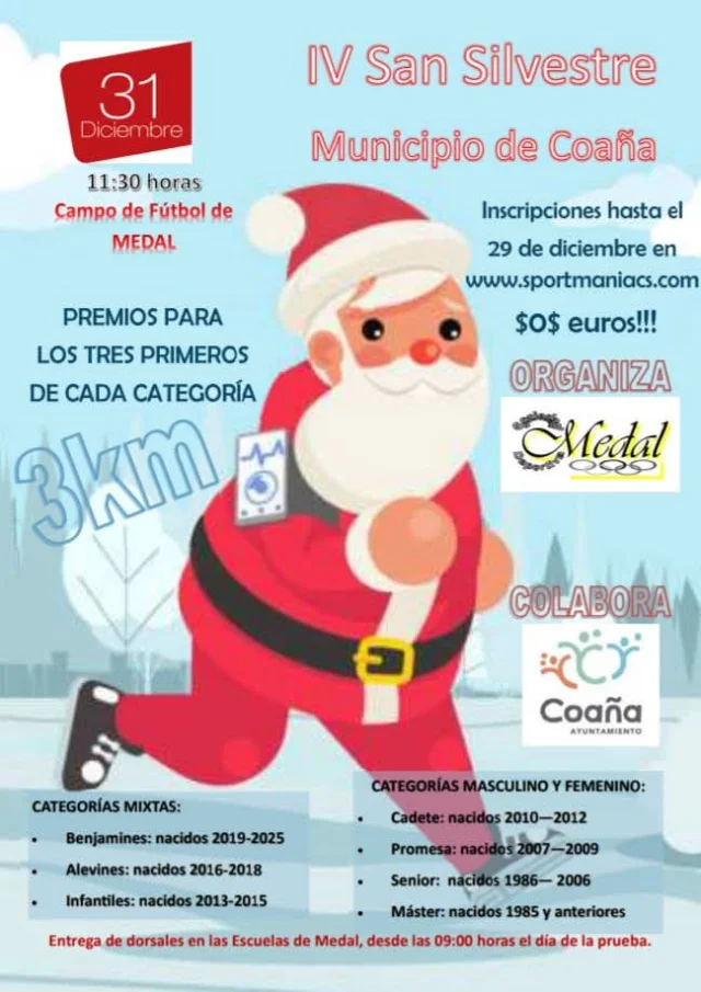 San Silvestre 2025 en Coaña