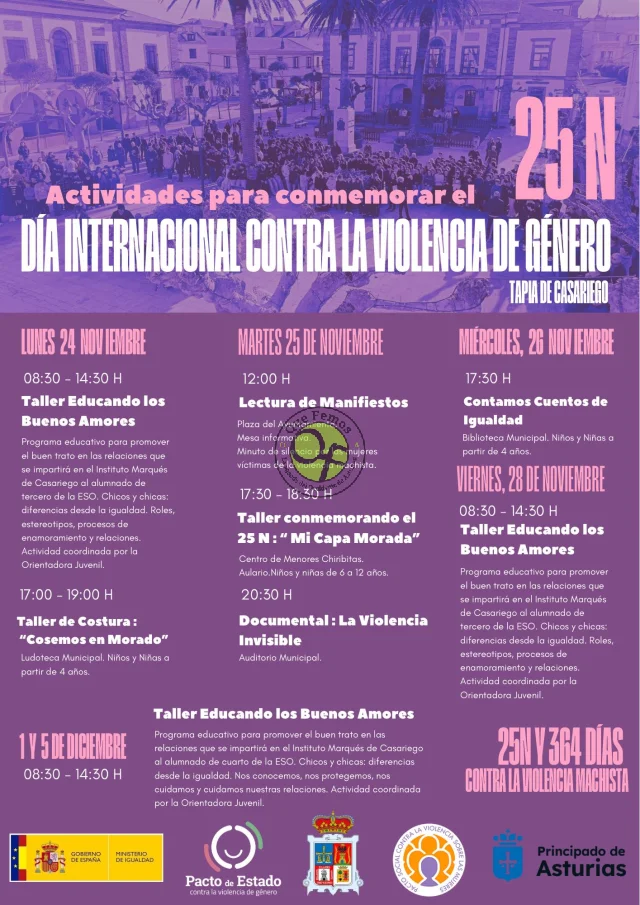 Tapia se vuelca en la celebración del Día Internacional contra la Violencia de Género 2025