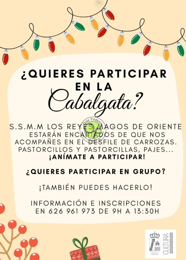 Abiertas las inscripciones para participar en la Cabalgata de Navia