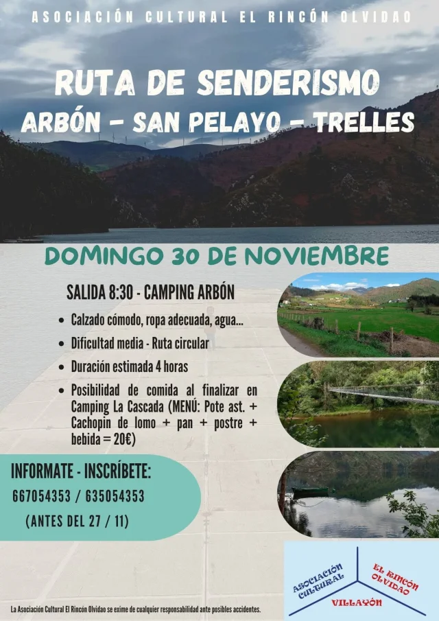 El Rincón Olvidao organiza una ruta de senderismo para disfrutar de la naturaleza