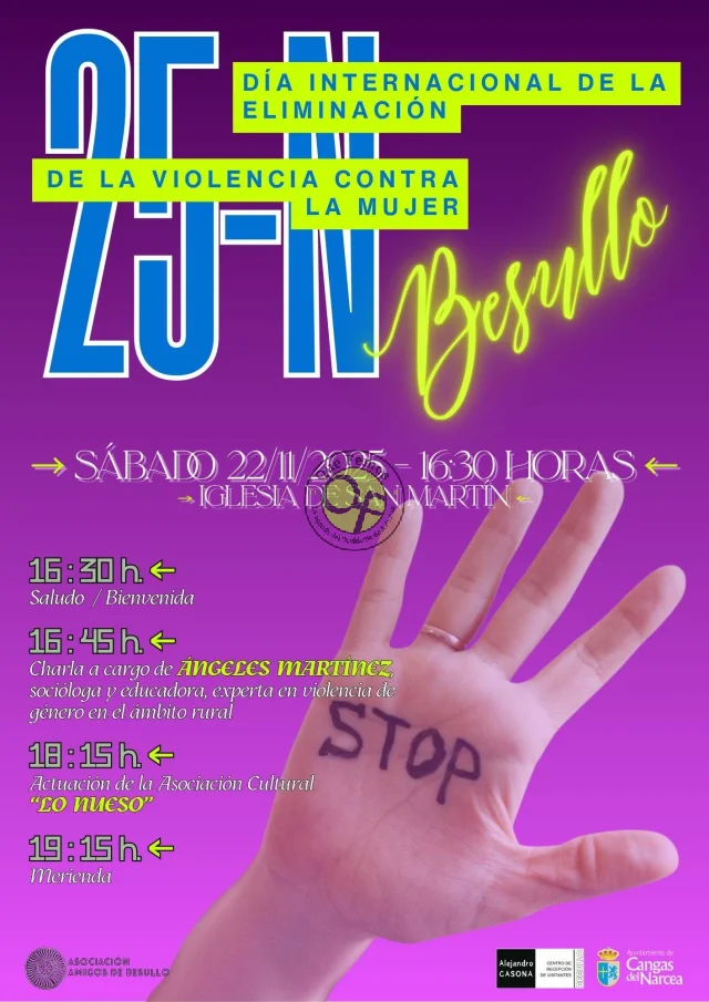 El Día Internacional de la Eliminación de la Violencia contra la Mujer se celebra en Besullo el próximo sábado